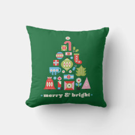 Weihnachtsbaum - Merry & Bright Reversible Kissen