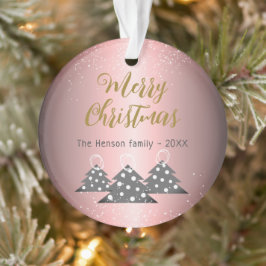 Weihnachtsbaum Metallic Pink Festive Familie Ornament