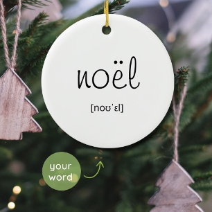 Weihnachtsbaum Minimal Weiß Elegante Schrift Weihn Keramik Ornament