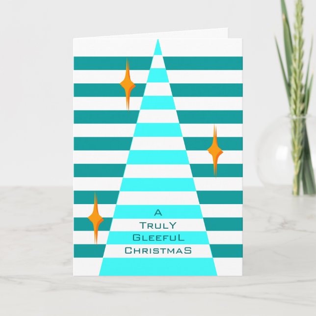Weihnachtsbaum - Minimalistisch Feiertagskarte (Vorderseite)