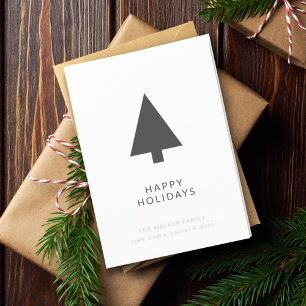 Weihnachtsbaum   Minimalistische skandinavische Mo Feiertagskarte