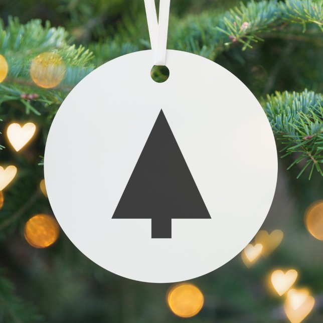 Weihnachtsbaum | Minimalistische skandinavische Mo Ornament Aus Metall (Von Creator hochgeladen)