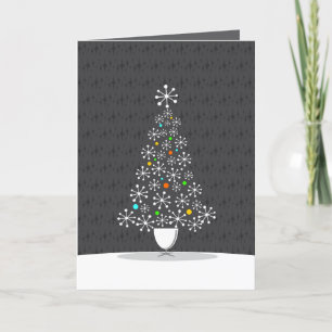 Weihnachtsbaum - Minimalistische Sterne Feiertagskarte