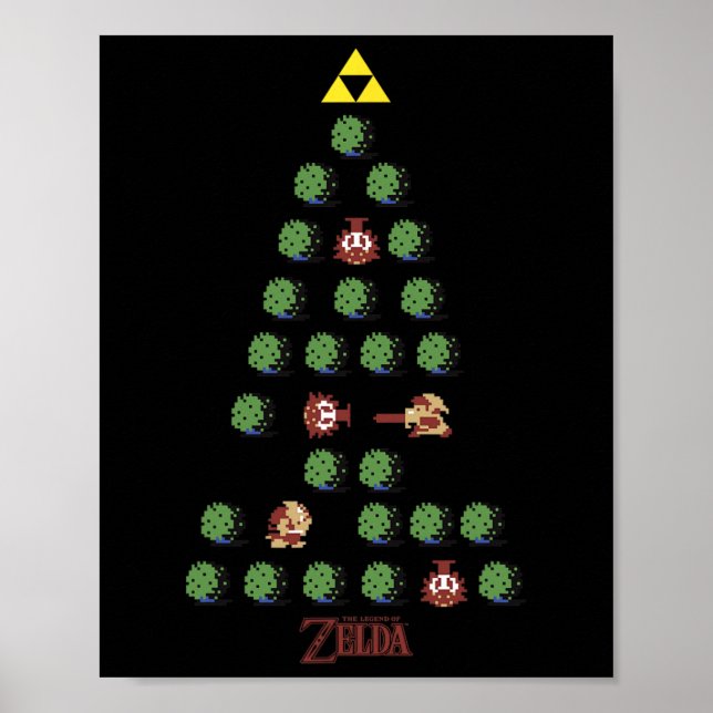 Weihnachtsbaum mit 8 bit poster (Vorne)