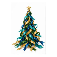 Weihnachtsbaum mit Bändern