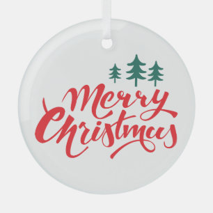 Weihnachtsbaum mit Bäumen Ornament Aus Glas