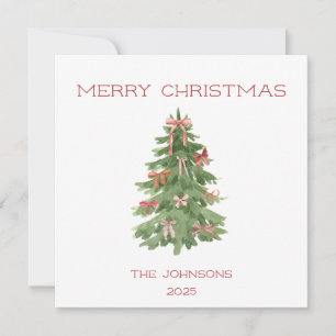 Weihnachtsbaum mit Bows Holiday Card Feiertagskarte