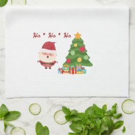 Weihnachtsbaum mit dem Weihnachtsmann Geschirrtuch