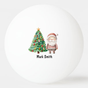 Weihnachtsbaum mit dem Weihnachtsmann Tischtennisball