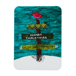 Weihnachtsbaum mit einem Red Bird Magnet