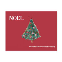 Weihnachtsbaum mit festem Aquarell