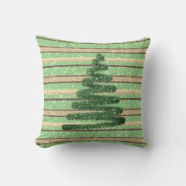 Weihnachtsbaum mit festlichem Schnee Kissen