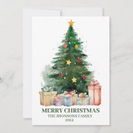 Weihnachtsbaum mit Geschenken Feiertagskarte