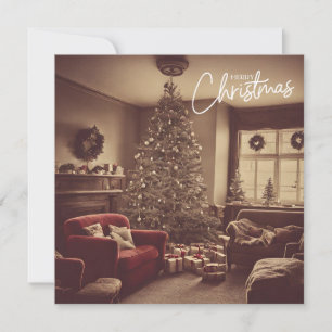 Weihnachtsbaum mit Geschenken Feiertagskarte