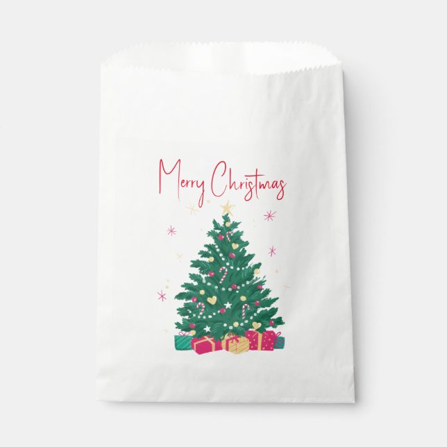 Weihnachtsbaum mit Geschenken Geschenktütchen (Vorderseite)