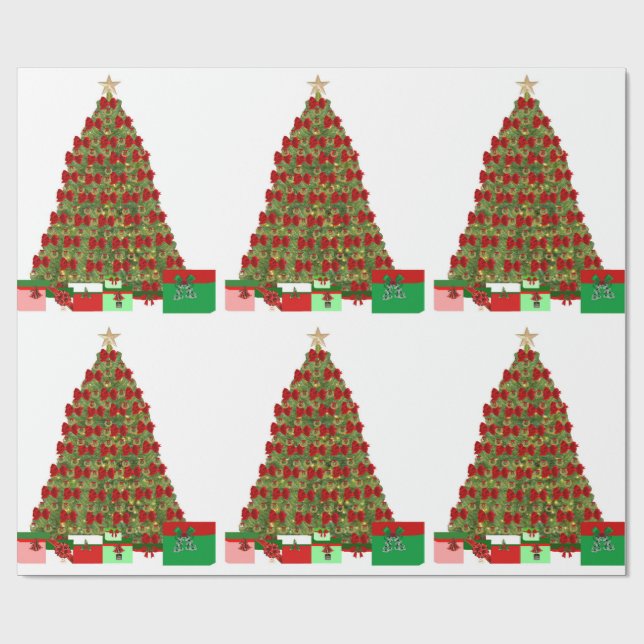 Weihnachtsbaum mit Geschenkpapier (Flach)