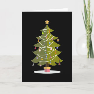 Weihnachtsbaum mit Gitarrendekorationen Karte