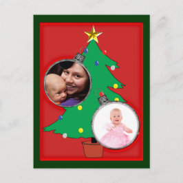 Weihnachtsbaum mit Ihren Fotos Feiertagspostkarte
