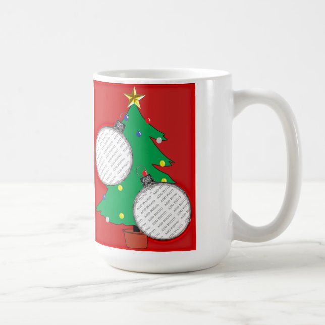 Weihnachtsbaum mit Ihren Fotos Tasse (Rechts)