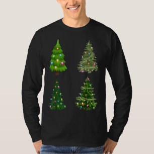 Weihnachtsbaum mit leuchtendem Kiefernbaum Weihnac T-Shirt
