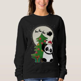 Weihnachtsbaum mit Panda Weihnachtsgeschenk Sweatshirt
