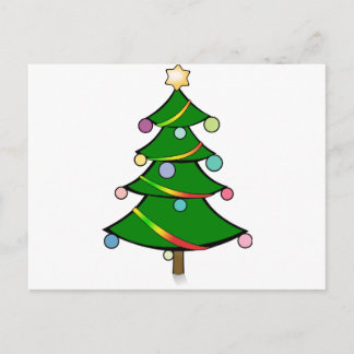 Weihnachtsbaum mit Rasta Girlande Feiertagspostkarte