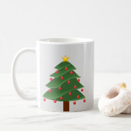 Weihnachtsbaum mit Red Bulbs Classic White Tasse
