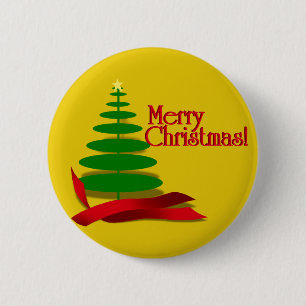 Weihnachtsbaum mit Red Ribbon Button