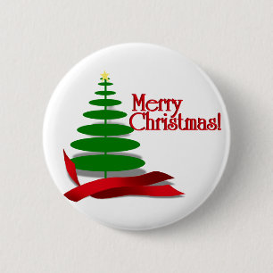 Weihnachtsbaum mit Red Ribbon Button