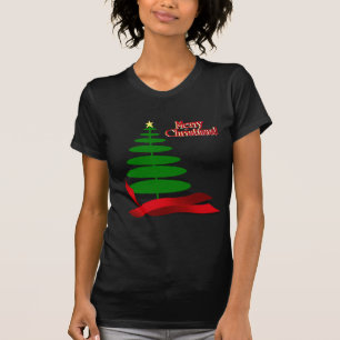Weihnachtsbaum mit Red Ribbon T-Shirt