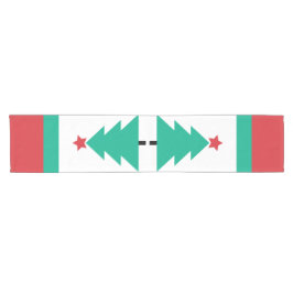 Weihnachtsbaum mit Red Star Kurzer Tischläufer