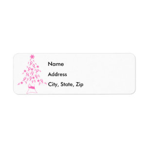 Weihnachtsbaum mit Ribbons Brustkrebs