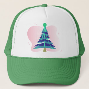 Weihnachtsbaum mit rosa Splash-56434 Truckerkappe