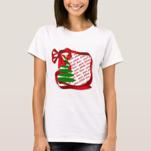 Weihnachtsbaum mit Rotem Foto-Rahmen T-Shirt