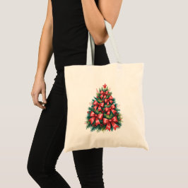 Weihnachtsbaum mit roten Schleifen Festlich Feierl Tragetasche