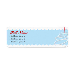 Weihnachtsbaum mit roten Sternetiketten
