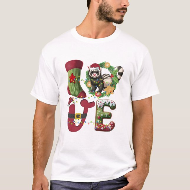 Weihnachtsbaum mit Santa Hut T-Shirt (Vorderseite)