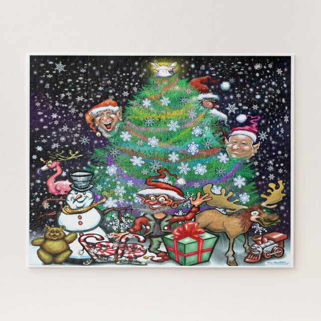 Weihnachtsbaum mit Schmuck Puzzle (Horizontal)