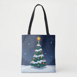 Weihnachtsbaum mit Schnee-Tasche