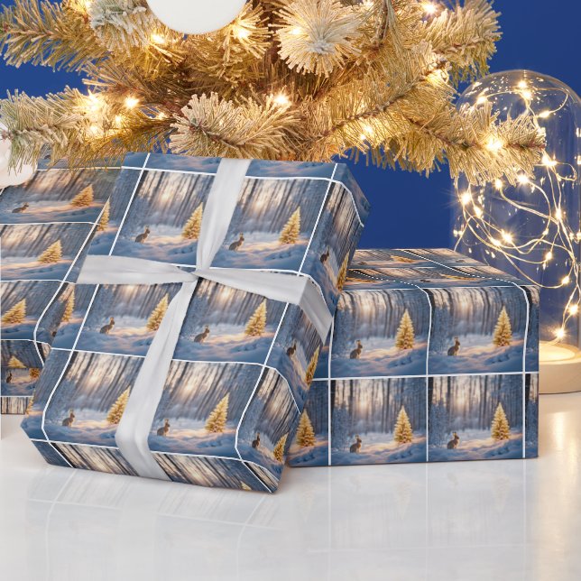 Weihnachtsbaum mit sonniger Aussicht Geschenkpapier (Feiertage)