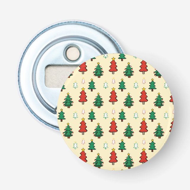 Weihnachtsbaum mit sternenüberragenden nahtlosen M Flaschenöffner (Vorderseite)