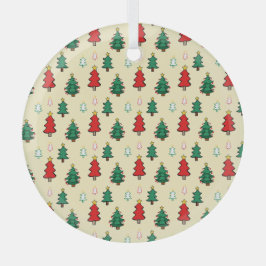 Weihnachtsbaum mit sternenüberragenden nahtlosen M Ornament Aus Glas