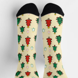 Weihnachtsbaum mit sternenüberragenden nahtlosen M Socken