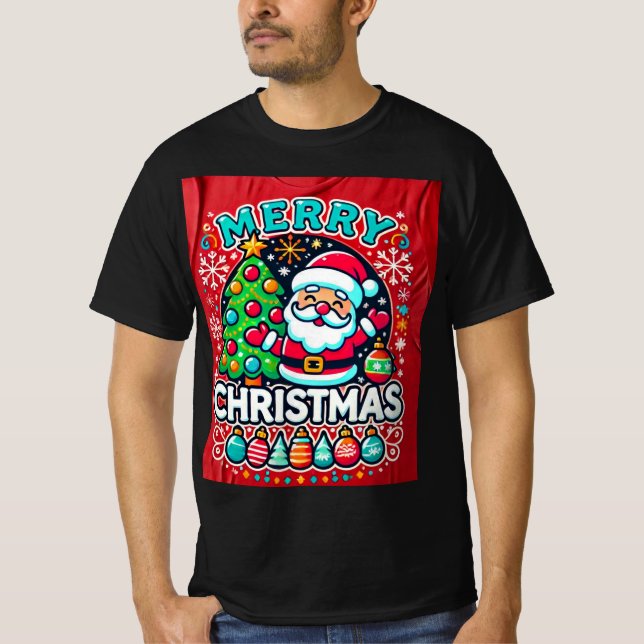 Weihnachtsbaum mit T - Shirt und Satin (Vorderseite)