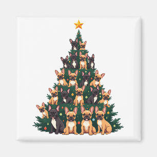Weihnachtsbaum mit Terrier Hunden Weihnachtsgesche Magnet