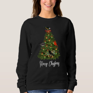 Weihnachtsbaum mit Vogelurlaub Sweatshirt