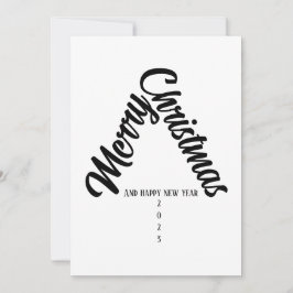 Weihnachtsbaum mit Worten Feiertagskarte