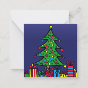 Weihnachtsbaum Mitteilungskarte