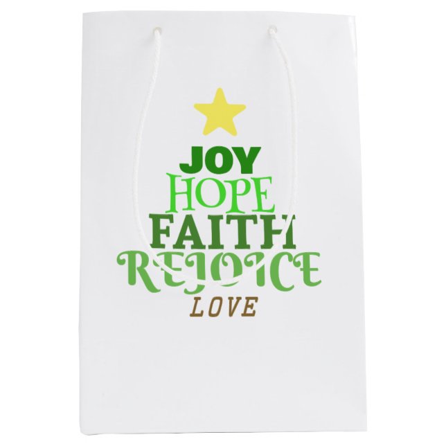 Weihnachtsbaum Mittlere Geschenktüte (Vorderseite)