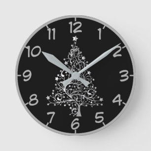 Weihnachtsbaum Modern Runde Wanduhr